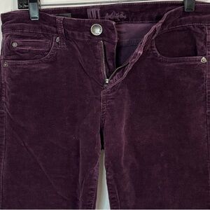 Kut from the Kloth Skinny Corduroy Jeans in Plum